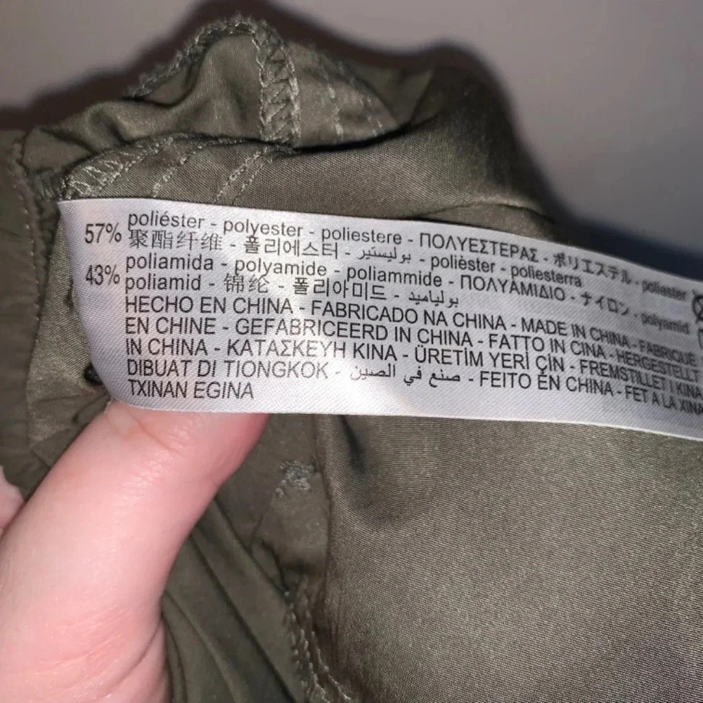 Zara Green Parachute Pants S - Picture 5 of 14
